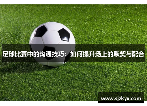 足球比赛中的沟通技巧：如何提升场上的默契与配合