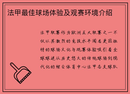 法甲最佳球场体验及观赛环境介绍
